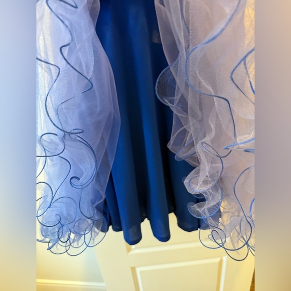 May Queen Couture USA Dress Sequined Prom Formal Cocktail HOCO Size 10 Blue - Picture 15 of 16